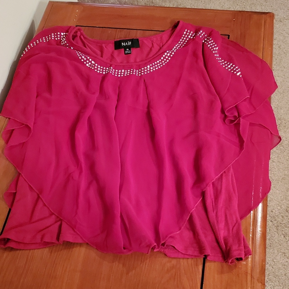 NAIF red blouse